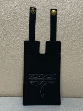 WESTERN Black Faux Leather Boot Wallet